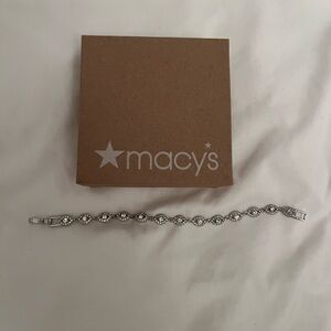 Givenchy Silver Crystal Link Bracelet